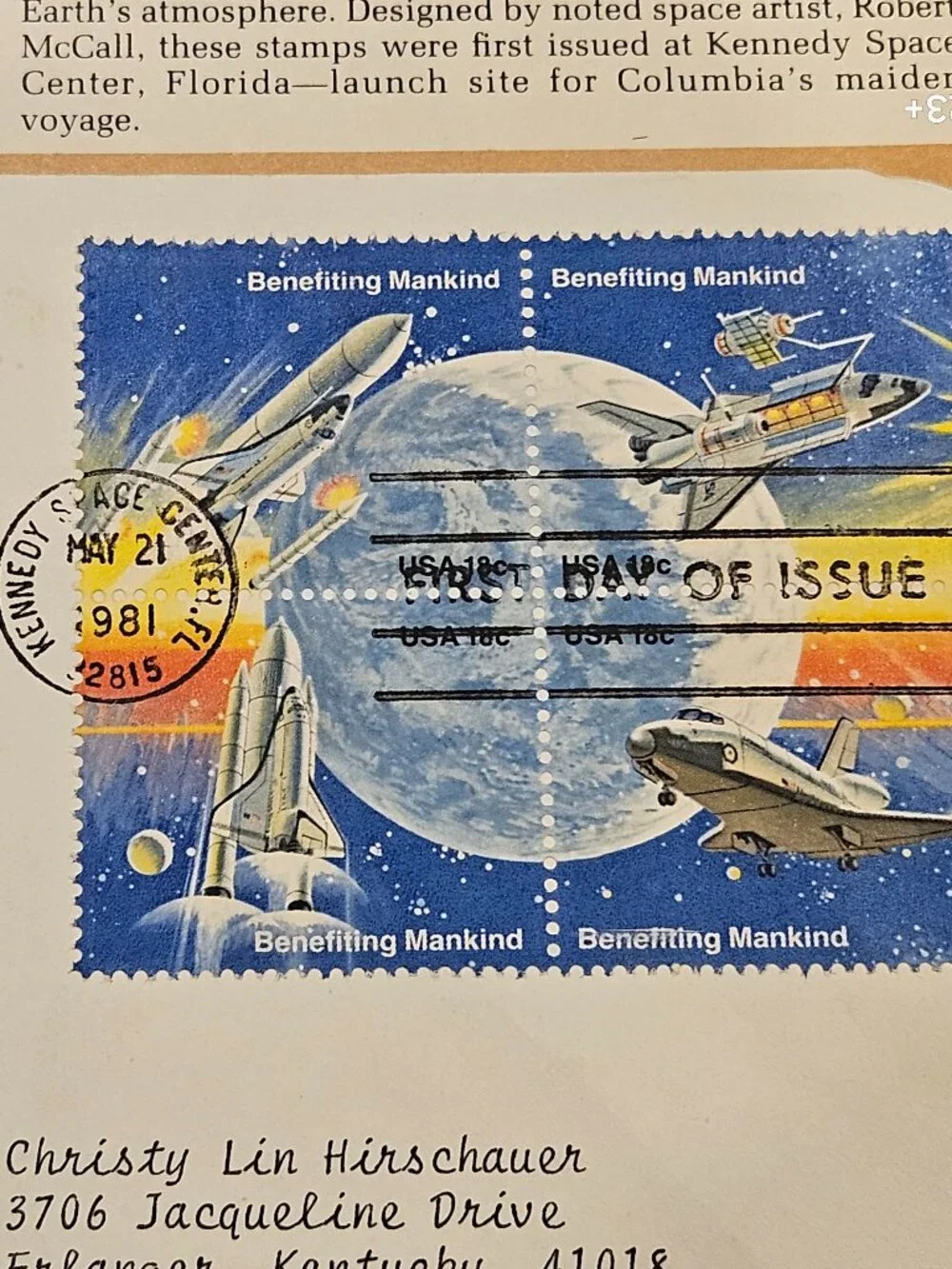 RARE COLLECTIBLE USPS 1ST DAY ISSUE COVER AMERICAS SPACE ACHIEVEMENTS NASA STAMP